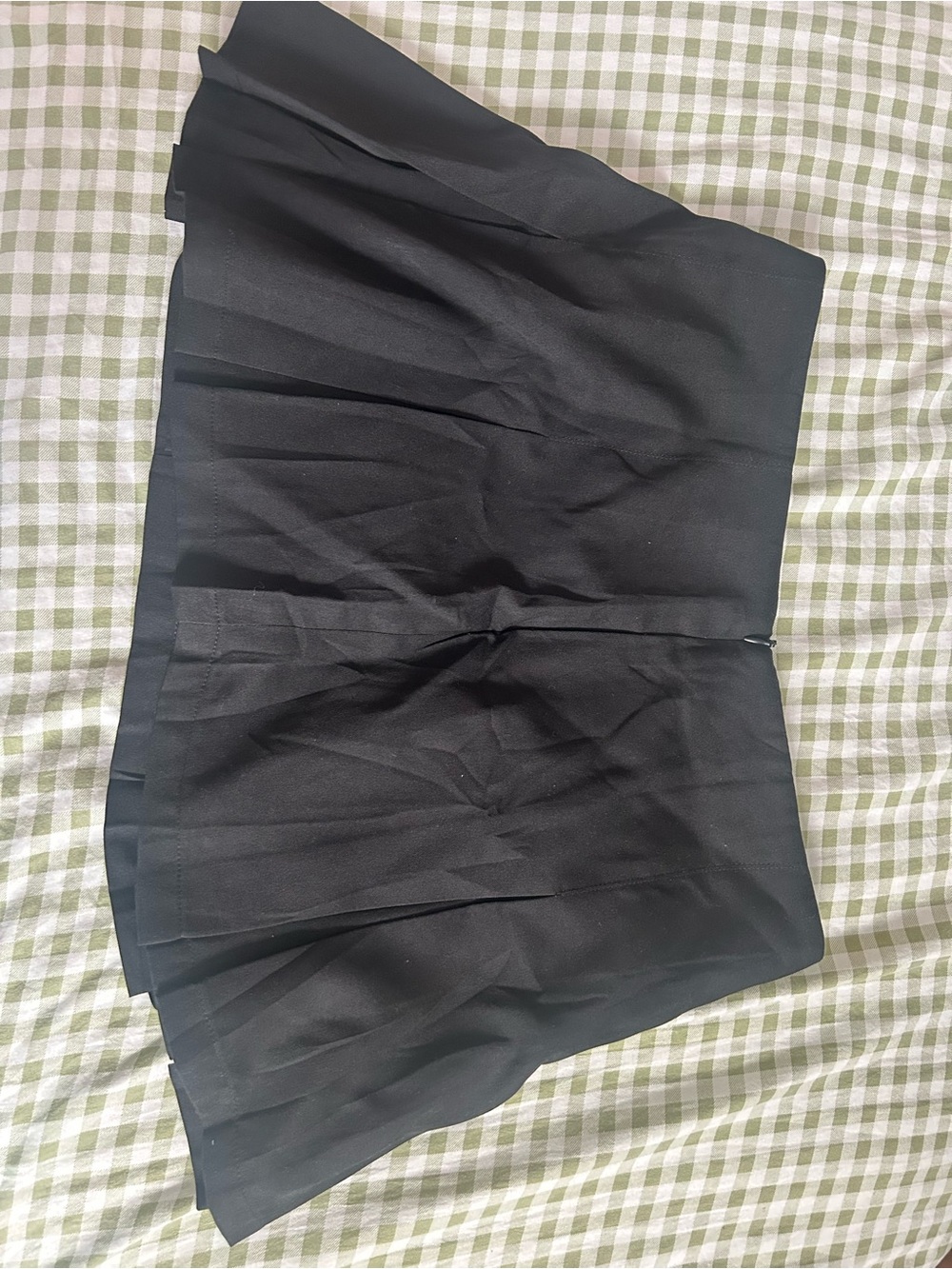 Black Pleated Mini Skirt